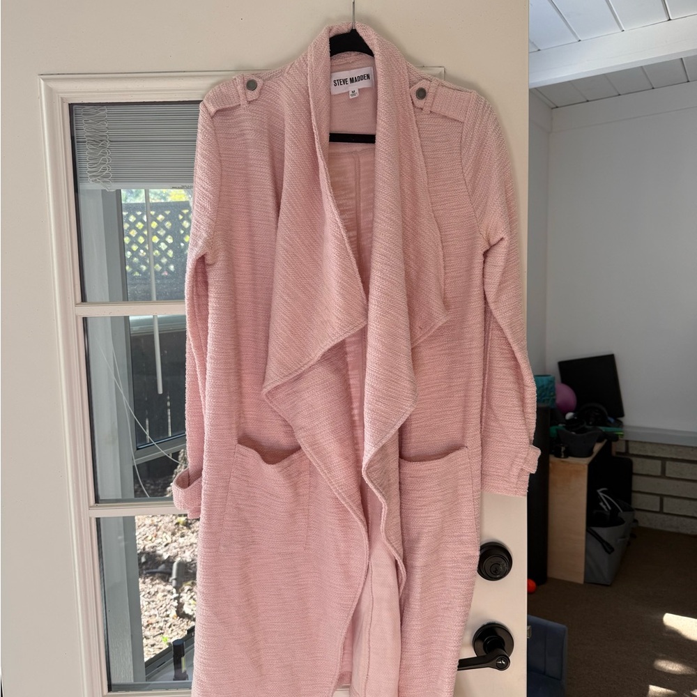 Steve Madden Blush Pink Textured Cardigan